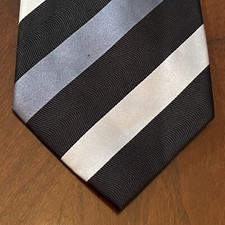 Geoffrey Beene Black Gray Hand Made 100 Silk Men  s Neck Tie Made In China