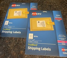 2 Avery Shipping Address Labels, Laser Inkjet Printers, 60 Labels ea., 3-1/3x4