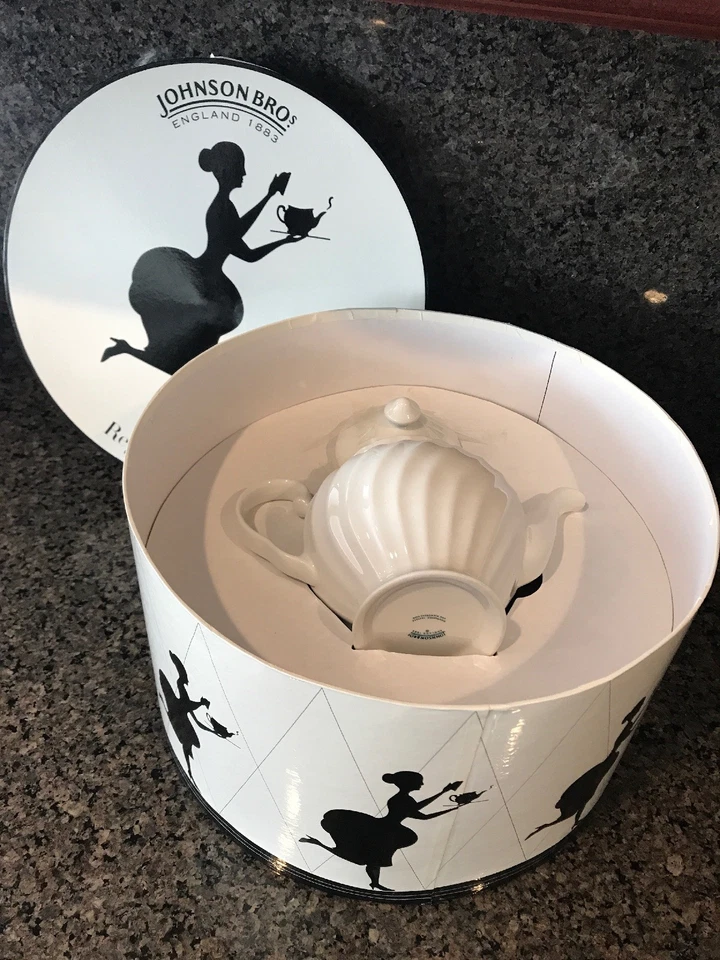 Johnson Bros. England Regency Blanco 13 Piezas Juego de Regalo de Té Día de la Madre Tazas Olla Foto 3 de 4