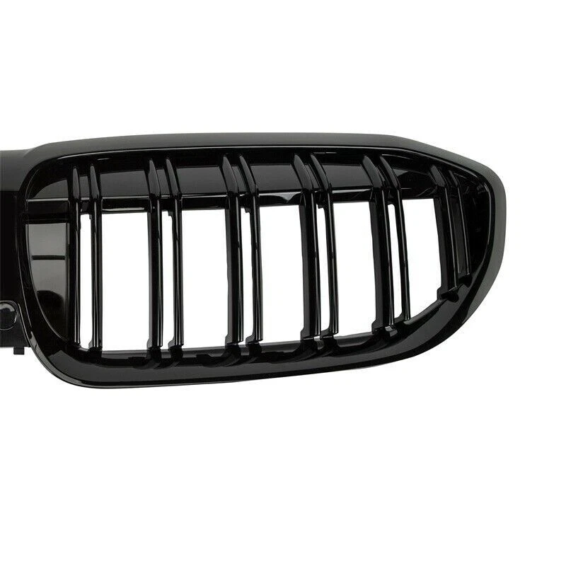 Parrillas de parachoques delantero negro brillante para BMW G20 G21 serie 3 330i 2019-2022 Foto 4 de 4