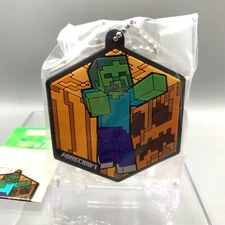 Zombie Minecraft Rubber Strap Keychain Toy Japan aa720