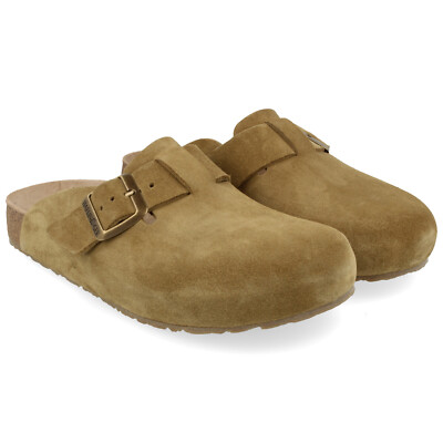 Haflinger Clogs Porto Velourleder oliv Größe 38