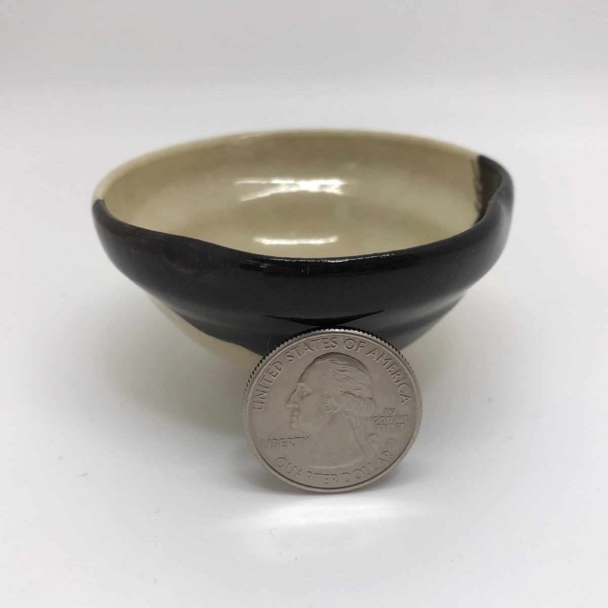 Small Handmade Ceramic Japanese Lady Face Bowl Hand-Painted