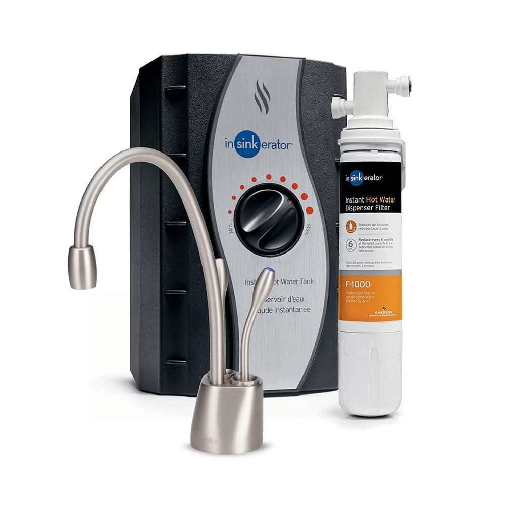 InSinkErator Instant Hot + Cold Water Dispenser w/ 2-Handle Faucet Satin  Nickel | eBay