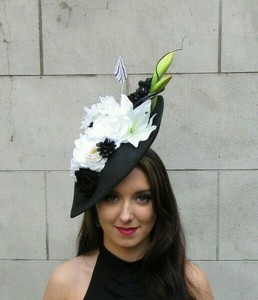 big black wedding hat