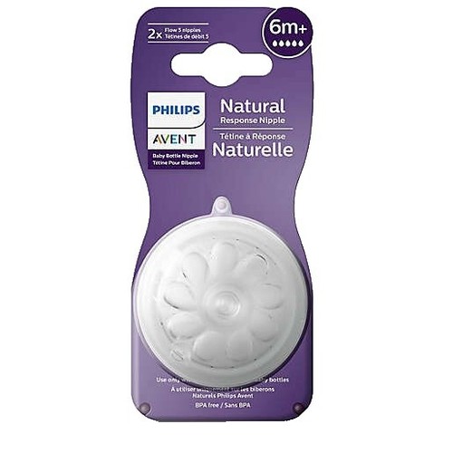 Tétines Philips Avent Débit Rapide - Lot De 4 - Sans BPA - 6 Mois+ - 4 Trous - Allaitement Mixte