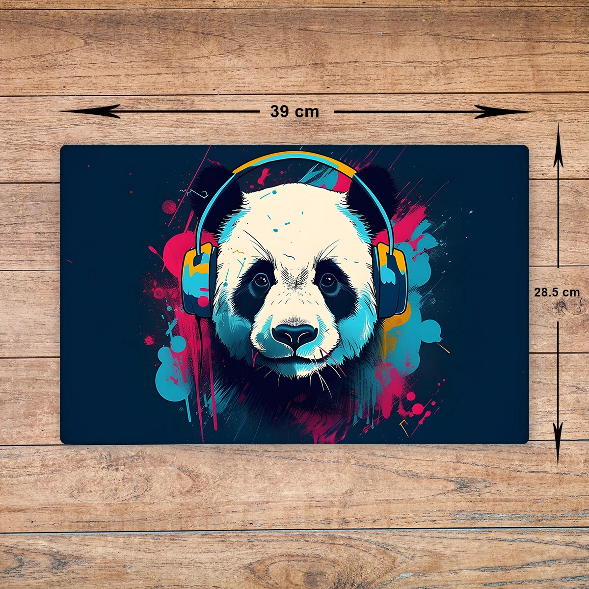 Panda Chopping Board Glass - Cutting Board Kitchen Worktop Saver Large A3 Size
