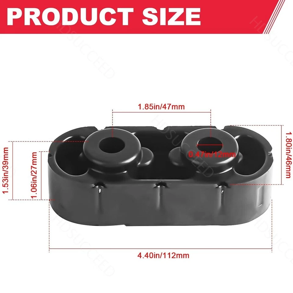 Изолятор подвески глушителя выхлопной трубы 15092802 2x подходит для Chevy GMC Cadillac Hummer - Изображение 2 из 4