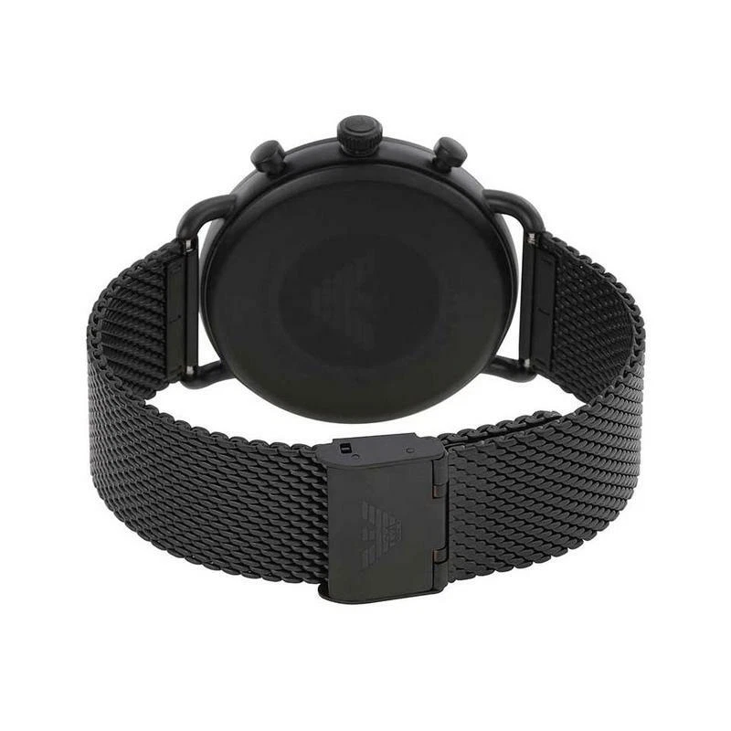NEW EMPORIO ARMANI AR11201 BLUE BLACK LEATHER MENS CHRONOGRAPH