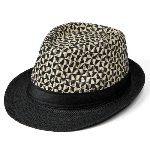 Herren Sommer Stroh Fedora Mütze Trilby kubanische Sonnenkappe Panama kurze Krempe Mütze - Bild 17 von 21