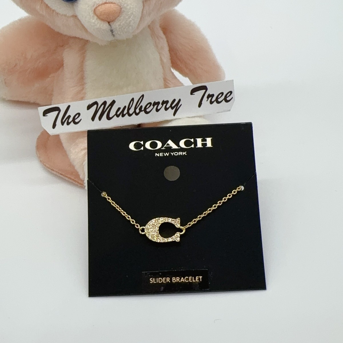 COACH♥Pave Signature Slider Braceletブレスレット91427 Coach 91427 Pave Signature Slider Bracelet, Gold NWT, Org