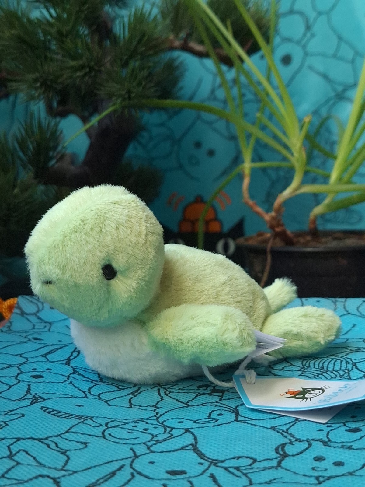 Peluche Jellycat tortue haut de gamme en velours de coton nwt