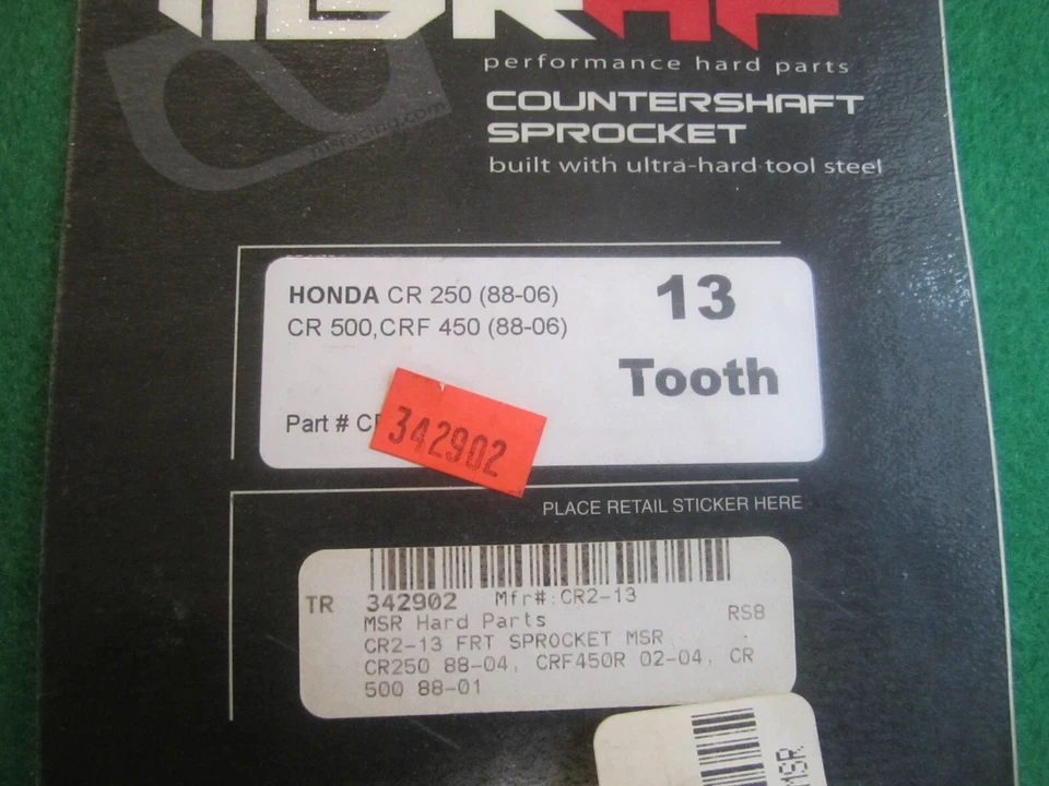 Piñón MSR CR2-13 Honda CR250R 88-07, CR500R 88-01, CRF450R 02-15, CRF450X Foto 2 de 2