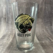 RAHR & SONS Ugly Pug Black Lager Pint Beer Glass Bar Brew Ft. Worth TX