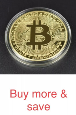 Bitcoin Commemorative Round Collectors Coin Bit Coin is Gold