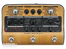 ZOOM Acoustic Creator AC-3 Preamp for Acoustic Guitar Gold NEW from Japan