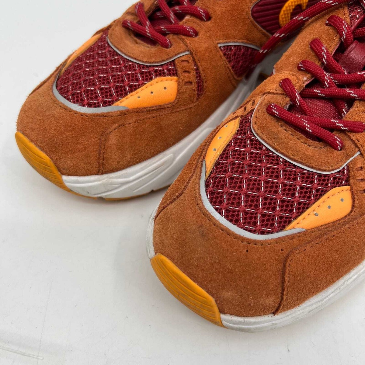 COACH オレンジ スエード ハイヒール 7.5 Coach Orange Red Suede Chunky Sneakers | Women's 9, Men's