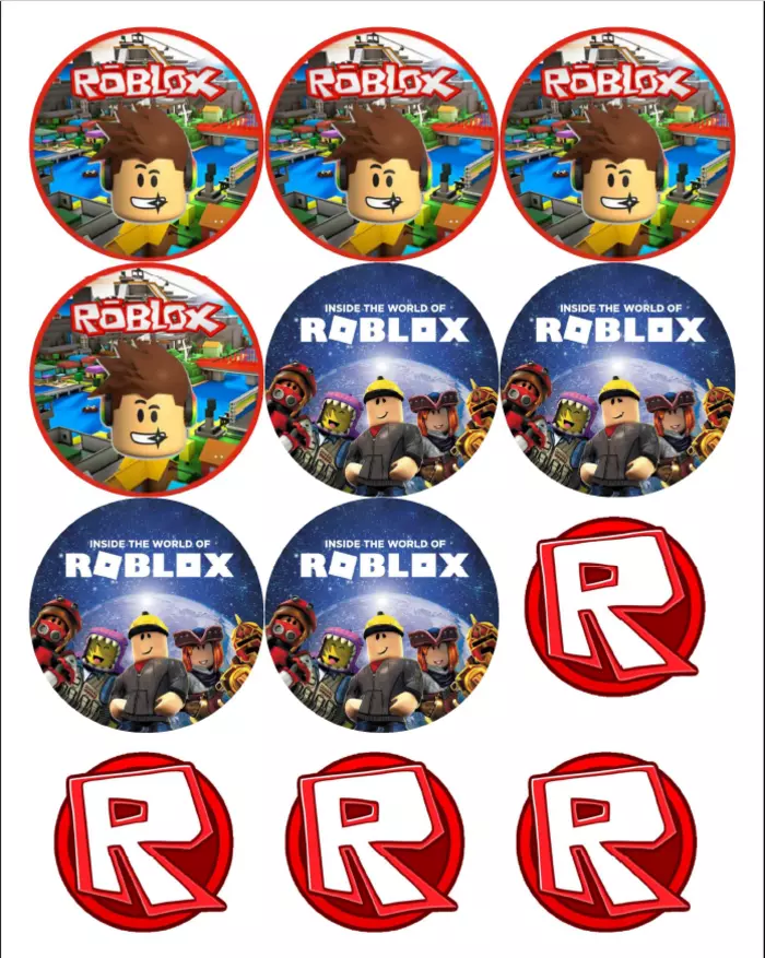 Roblox Free Printable Cake Toppers.