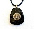 ORGONE Pendant Necklace Golden Eye of Horus Tourmaline & Shungite EMF Protection