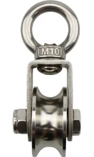 Heyous 1-Pack U Swivel Pulley 304 Stainless Steel Duplex Bearing Super-Silent...