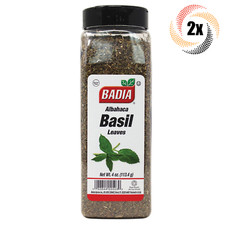 2x Pints Badia Basil Leaves Seasoning | 4oz | Gluten Free! | No MSG! | Albahaca