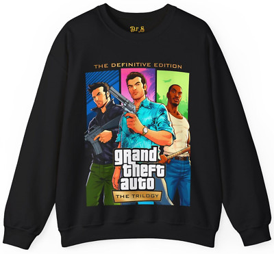 GTA Video Game Trilogy Edition Mens Sweatshirt Gamer Gift Unisex Casual Wear 