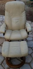 EKORNES Stressless Adjustable Recliner Chair  Ottoman Mid Century True Vintage