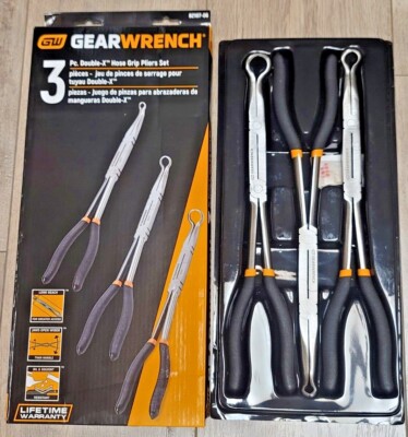 RapidStart　3.79L2個セット GearWrench 3 Piece Double X Long Reach Hose Grip Pliers Set #82107