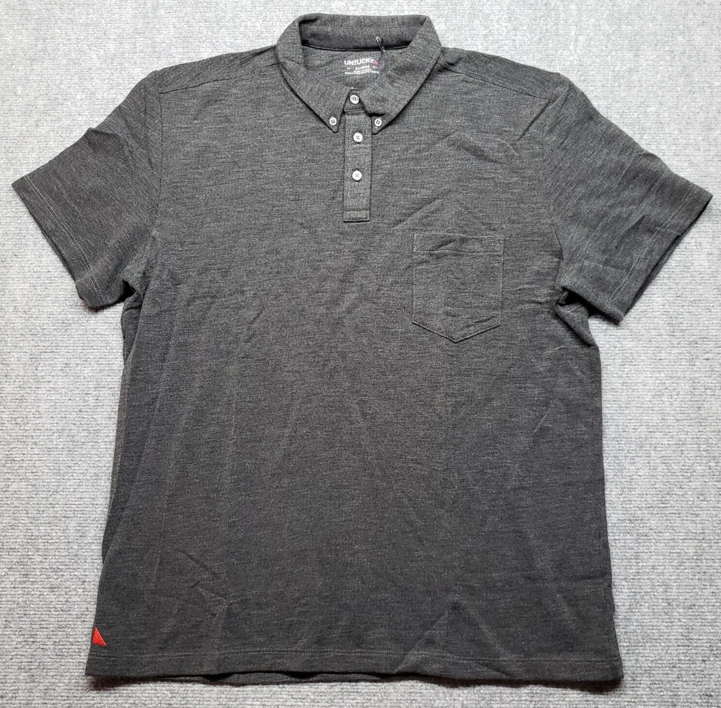 UNTUCKit Madiran Polo Shirt Mens XL Charcoal Gray Short Sleeve Front Pocket New
Opens in a new windo