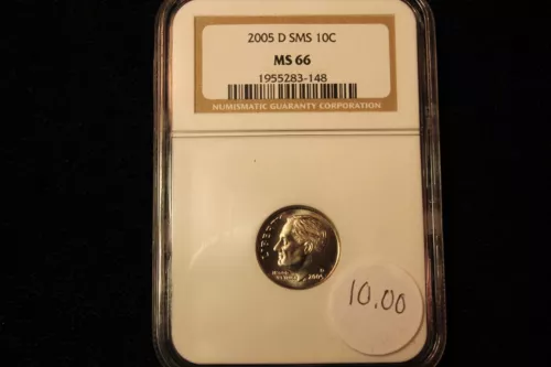 2005 D NGC SMS MS 66  UNITED STATES  ROOSEVELT DIME