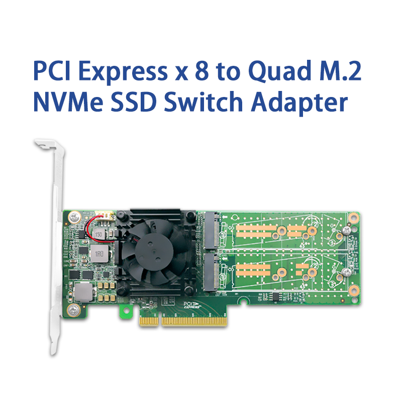PCI Express x 8 to 4port M.2 NVMe SSD Switch Adapter 2280mm | eBay