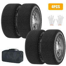4 Pack Automotive Snow Socks for SUV Car Tires Winter Grip Boost Traction Device
