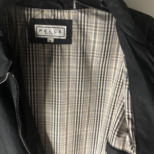 Pelle Studio Mens Casual Jacket Black Sz XL Pockets Plaid Lining Lightweight - Picture 9 of 9