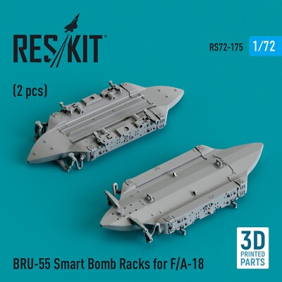 BRU-55 Smart Bomb Racks for F/A-18 2pcs Scale1:72 ResKit RS72-0175 for Model Kit