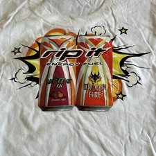 Rip It Energy Drink Fuel Double Sided Promo Graphic T-Shirt Large