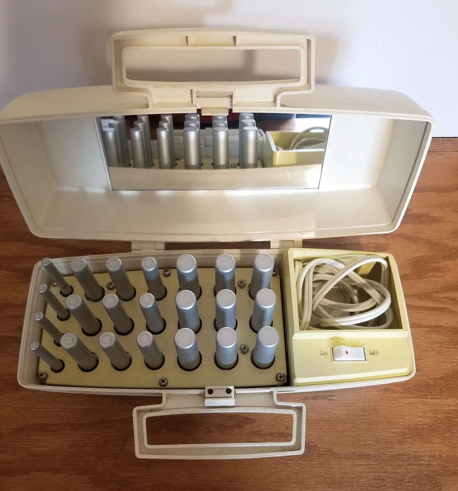 Vintage Oster Curlsette Model 613 Hot Rollers with Clips Tested Working.  Japan - Image 3 of 4