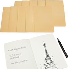 Small Sketch  for Home, Art Classes - 4 Pack Unlined Blank Drawing Notebook, 30