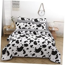 Cow Print Queen Comforter Set with Sheets 8Pcs Bed in Queen 8Pcs Cow Pattern