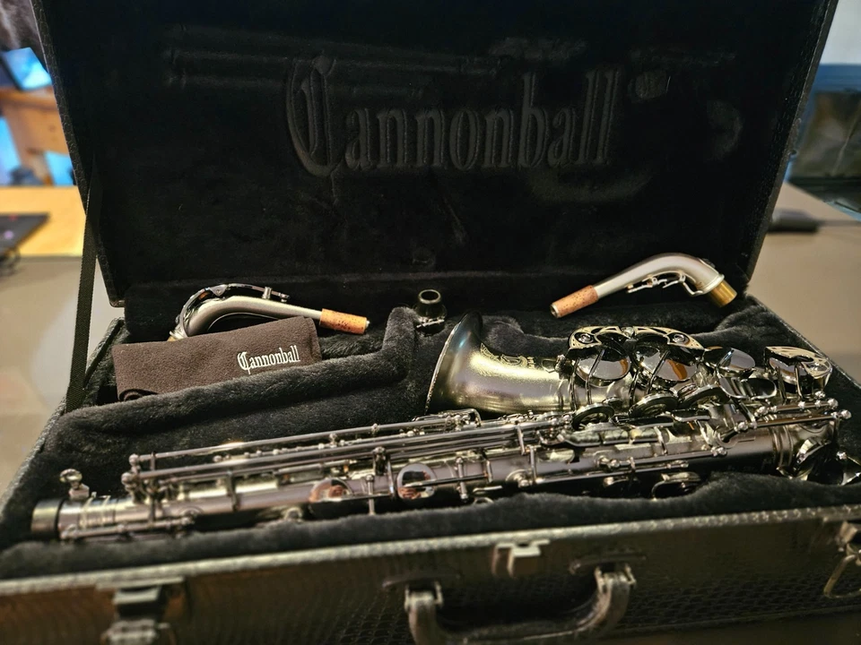 Saxofón alto Cannonball serie Big Bell Stone acabado cuervo - LISTO PARA RENDIMIENTO Foto 2 de 4