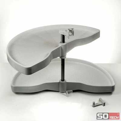 Eckschrank Beschlag Halbkreis Schwenkauszug Drehbeschlag mit Tablarboden SOTECH - Bild 1 von 4