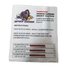 Spot Hogg Archery - Red Extended Range Replacement Sight Tape/Yardage Tapes