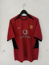 Authentic Large Vintage 02-04 Manchester United Nike Home Football Shirt