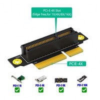 Eurowagens 20Mm Pcie 4X 90° Reverse Male Auf Female Adapter Riser