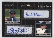2007 Just Minors Dual Signatures Black 1/2 Brandon Morrow Bryan LaHair Auto 0b2