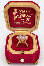 Gems for Lady America 25ct Rare Crystalline 18K Gold PVD Limited Edition Ring S6