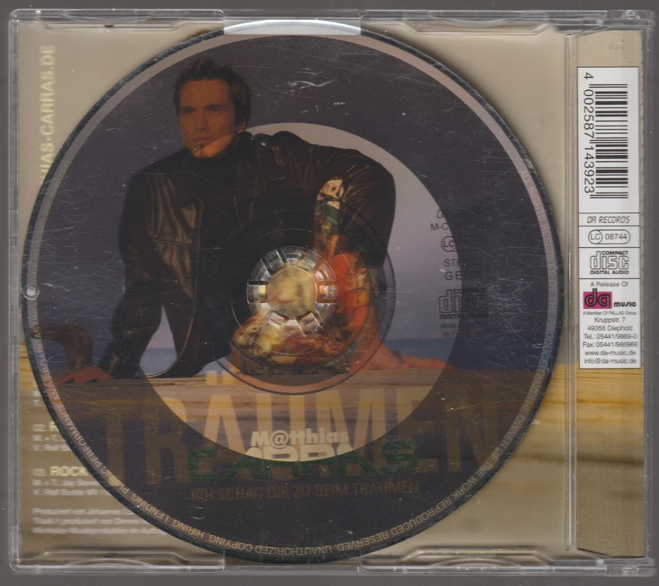 Matthias Carras - Ich schau dir zu beim Träumen (2002) [3 Track Maxi-CD] - Bild 2 von 3