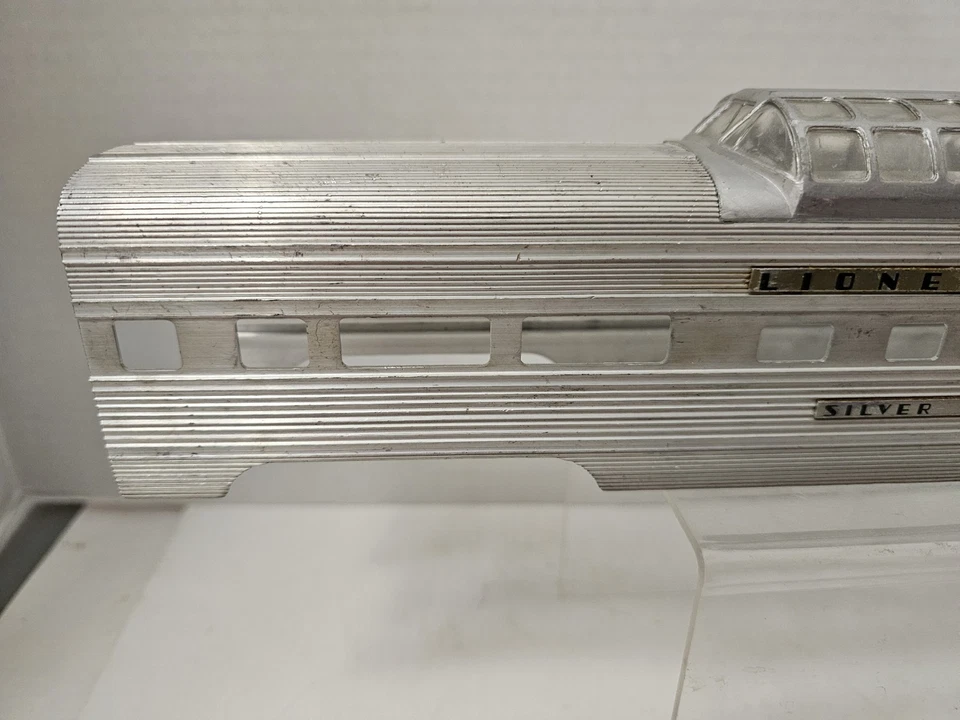 Lionel O Postwar 2532 Aluminum Vista Dome Silver Range - Shell ONLY - Image 2 of 4