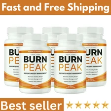 5 Pack Burn Peak for Advanced Weight Loss, BurnPeak Fat-Burner Formula 60 ct USA