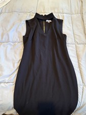 Calvin Klein Sleeveless Black Sheath Dress with V-Neck And Red Dress Women’s Sz6