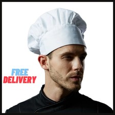 Adult Chefs Hat Catering Baker Elastic Adjustable Men Women Kitchen Cook Cap UK